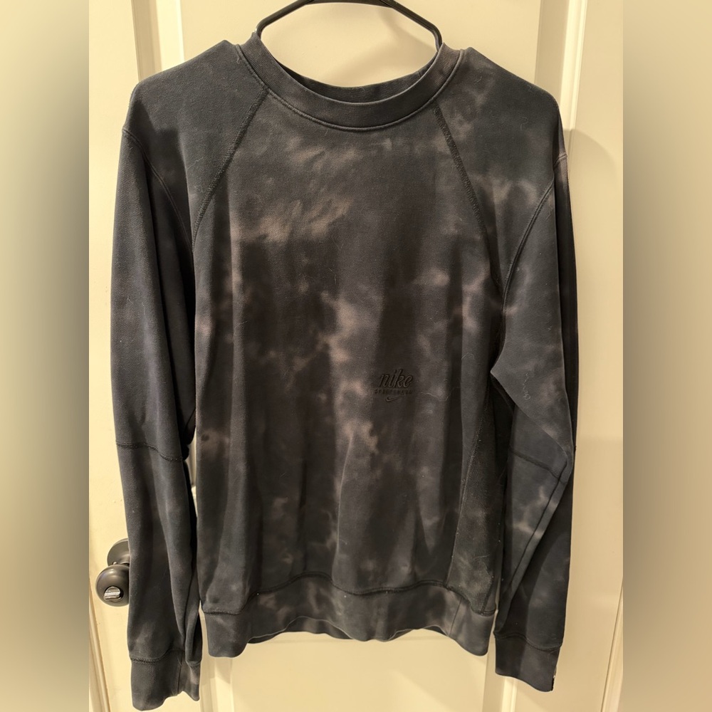 Nike Women's Black Tie-Dye Crewneck Sweater